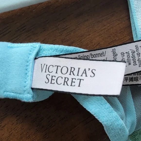 Victoria's Secret Citrus Embroidered Dream Angels Pushup Bra 34B - Picture 8 of 10